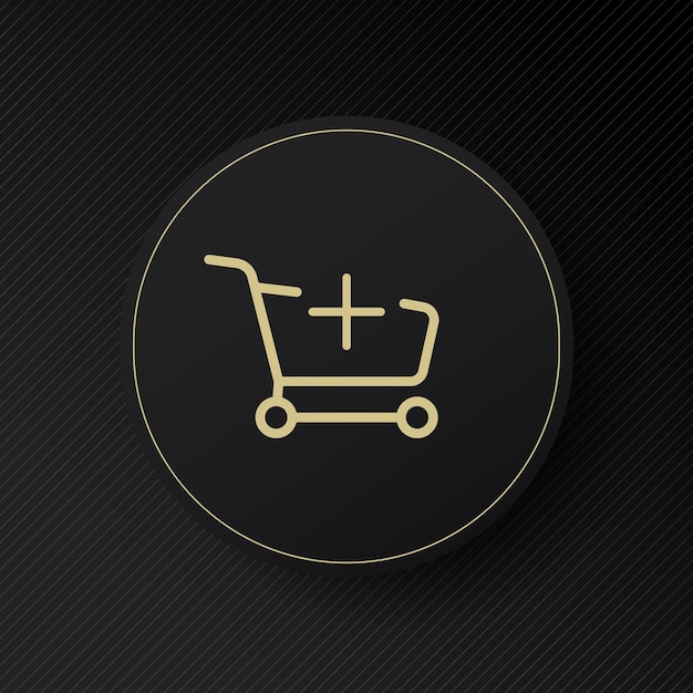 Carro de la compra con icono de línea más añadir una buena nueva cesta de venta comprar Compras Concepto de pedido Icono de línea vectorial para Negocios y Publicidad