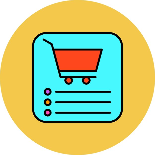 un carro de compras con un carrito de compras en el medio