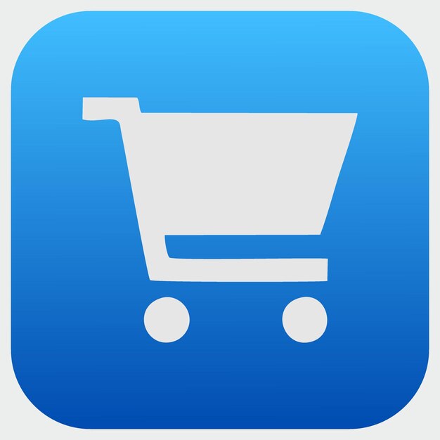 un carro de compras con un fondo azul que dice carro de compras