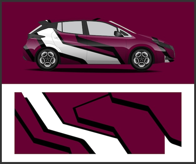 Un carro con un diseño rojo y blanco que dice "carro".