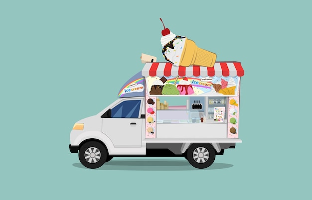 Vector carro de helados