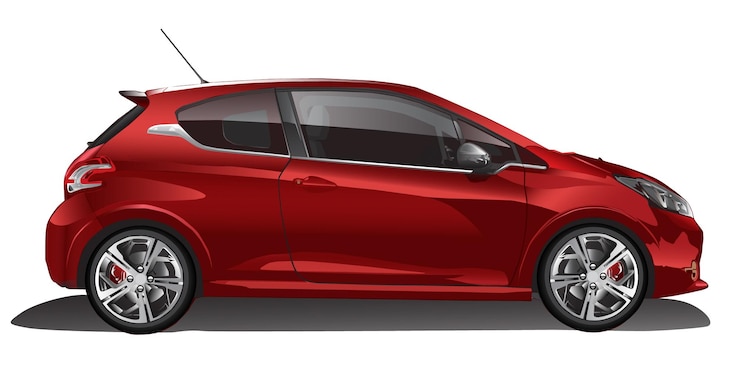 Vector carro rojo