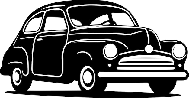 Vector cars minimalist and simple silhouette vector illustration