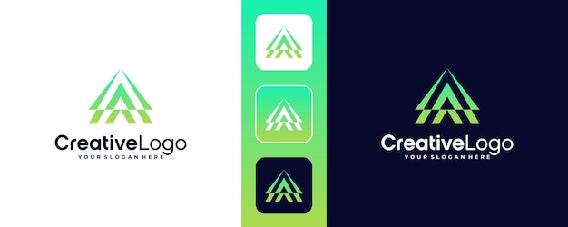 Carta abstracta Una plantilla vectorial de diseño de logotipo