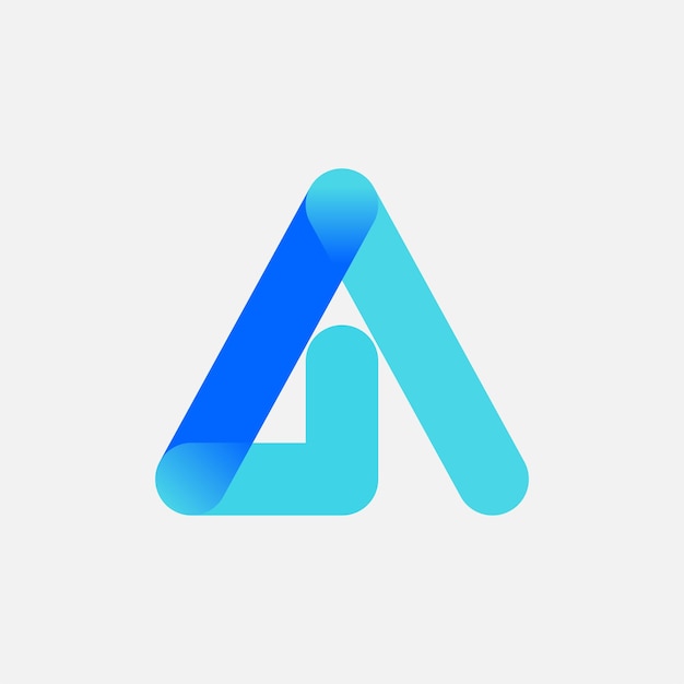 Carta AI Combinación de la letra A del logotipo con I en el elemento de plantilla de diseño de color gradiente