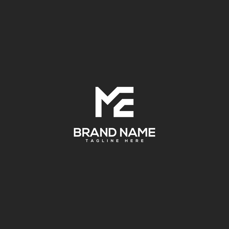 Vector carta del alfabeto me ícono em logotipo símbolo vectorial