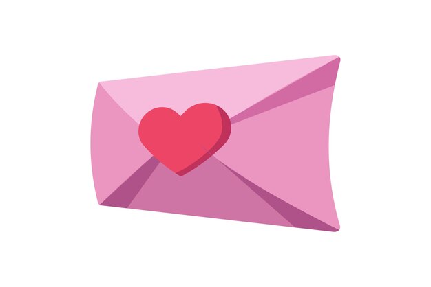 Carta de amor y adhesivo de feliz día de San Valentín