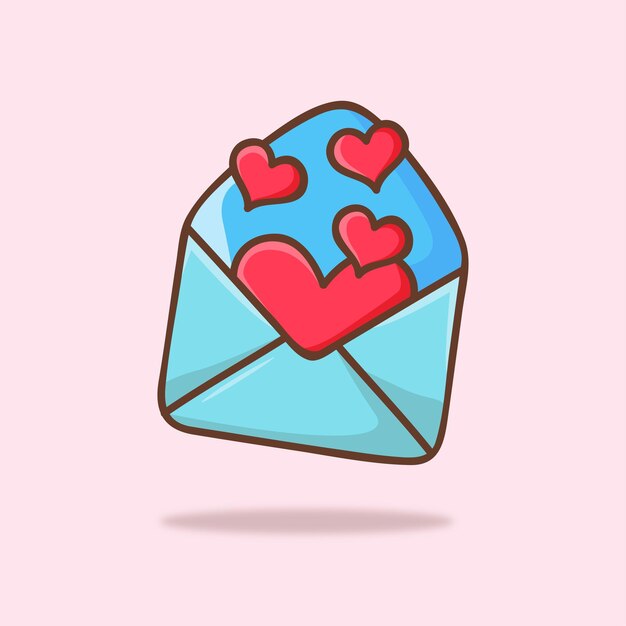 Carta de amor Icono de día de San Valentín