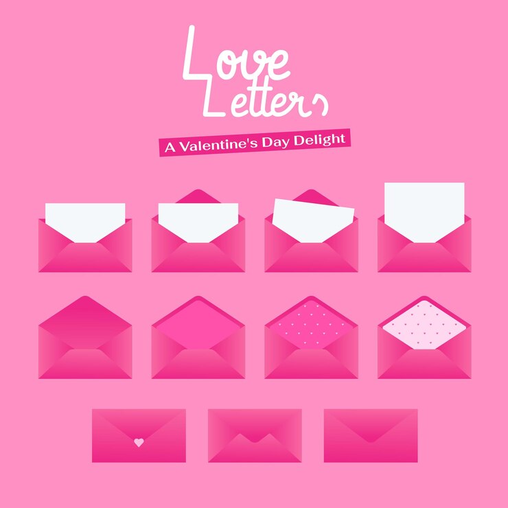Vector carta de amor