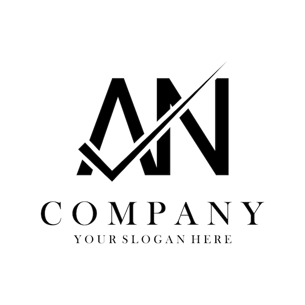 Carta AN Diseño del logotipo Plantilla Vector Iniciales creativas letra AN concepto del logotipo