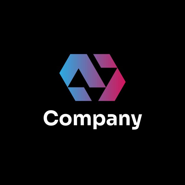 Carta AT Logotipo moderno