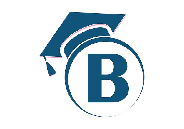 Carta B Educación y graduación Template vectorial de diseño de logotipo