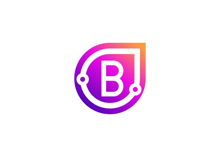 Vector carta b tecnología plantilla de diseño de logotipo de monograma vectorial carta b molécula ciencia y biotecnología