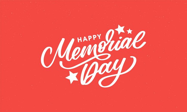 Carta de barras y estrellas de Happy Memorial Day