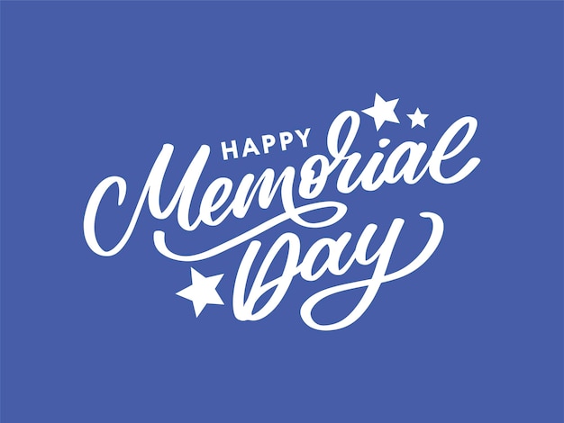 Carta de barras y estrellas de happy memorial day