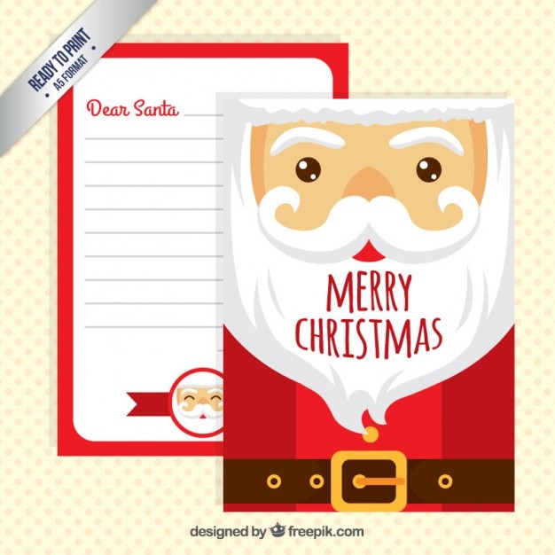 Vector carta bonita a santa claus