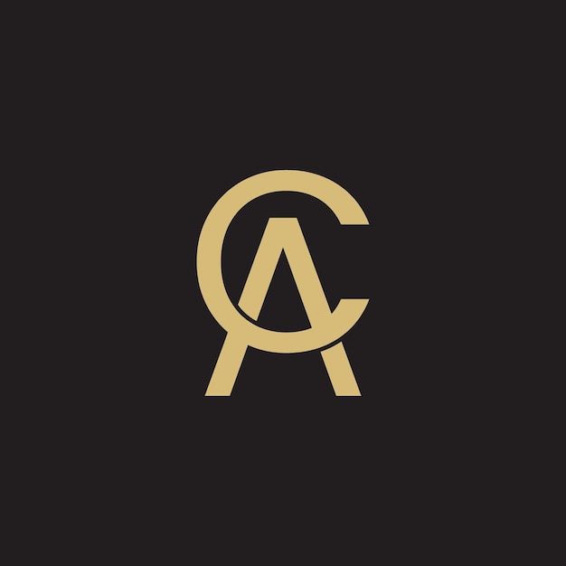 Carta CA Logotipo Monograma C y Diseño del monograma CA Iniciales Carta