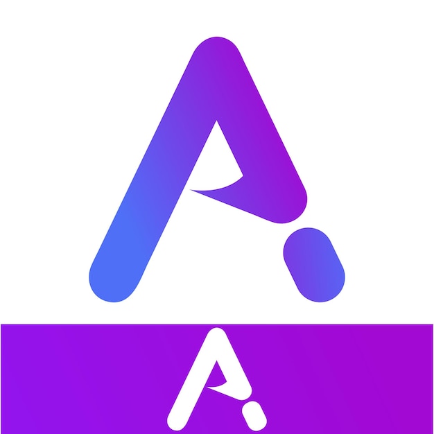 Una carta Una carta de diseño de logotipo Una carta de ideas de logotipo