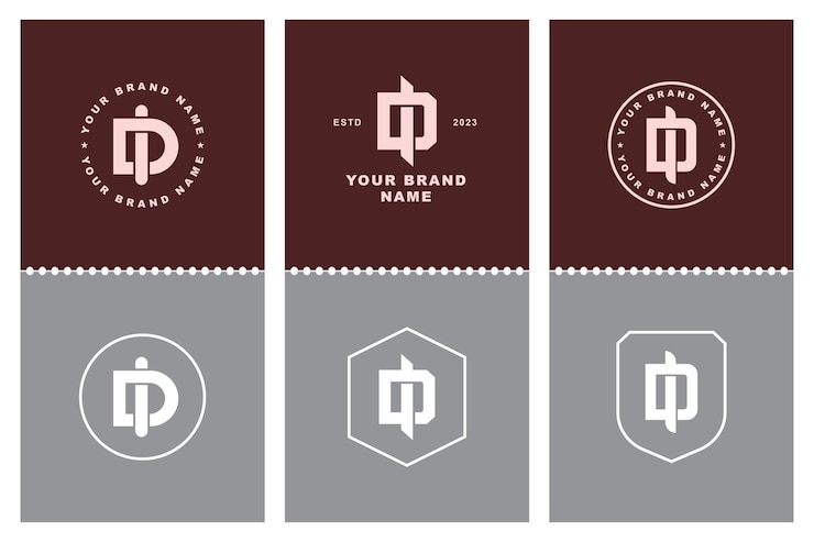 Vector carta de colección de monograma di o id con estilo de enclavamiento, diseño de placa para marca, ropa, ropa