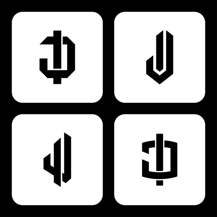 Vector carta de colección de monograma ij o ji con estilo moderno entrelazado buena para ropa de marca