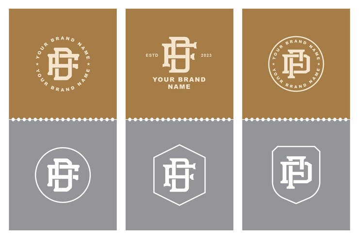 Vector carta de colección de monogramas df o fd con estilo de enclavamiento, diseño de placa para marca, ropa, ropa