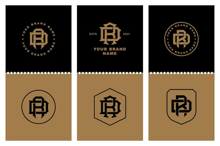 Vector carta de colección de monogramas dr o rd con estilo de enclavamiento, diseño de placa para marca, ropa, ropa