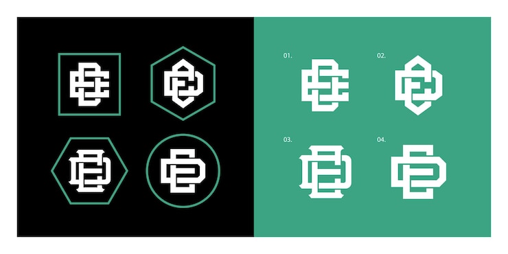 Vector carta de colección de monogramas de o ed con estilo entrelazado para marca, ropa, ropa, ropa de calle