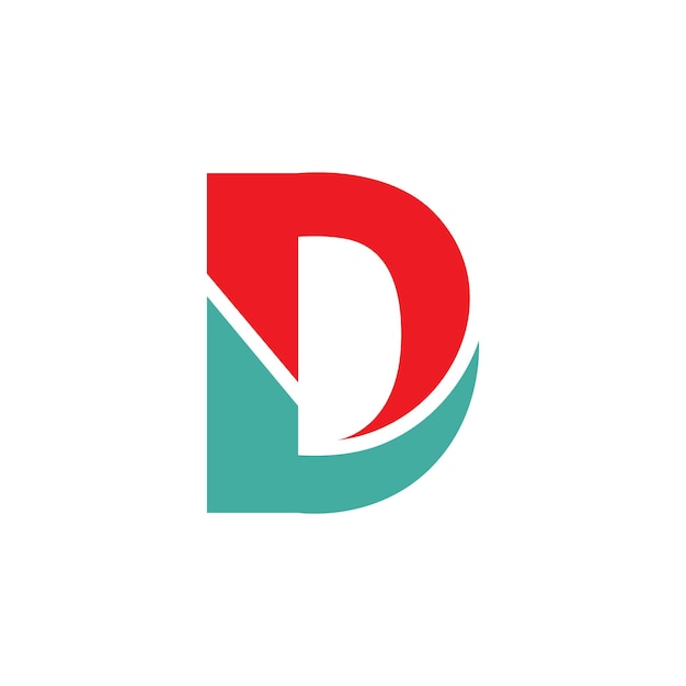 Carta creativa d diseño de logotipoD concepto de diseño de logotipo de letra modernaD marca de logotipo