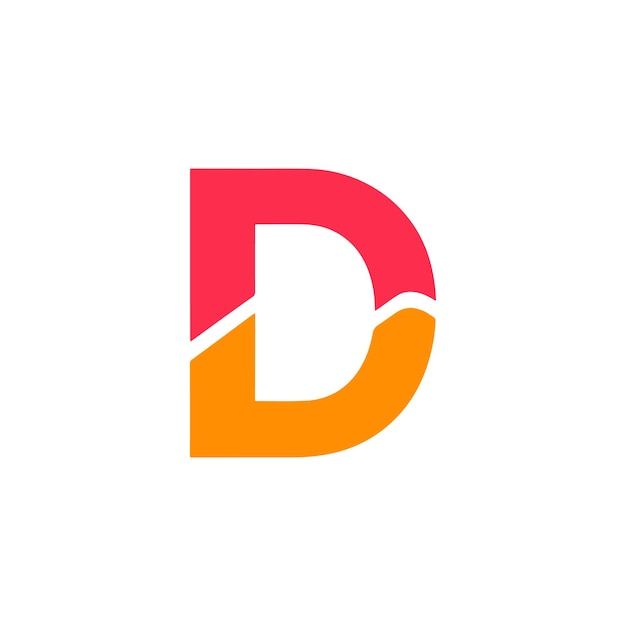 Carta creativa d diseño de logotipoD concepto de diseño de logotipo de letra modernaD marca de logotipo