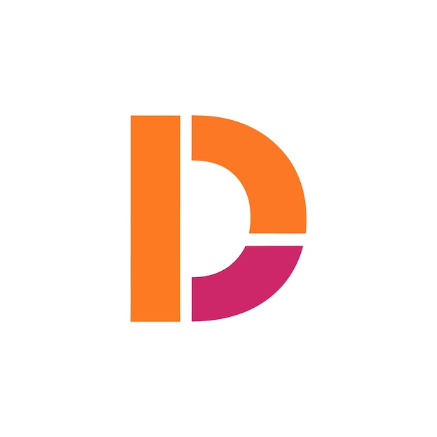 Carta creativa d diseño de logotipoD concepto de diseño de logotipo de letra modernaD marca de logotipo