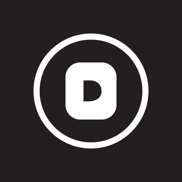 Carta creativa d diseño de logotipoD concepto de diseño de logotipo de letra modernaD marca de logotipo
