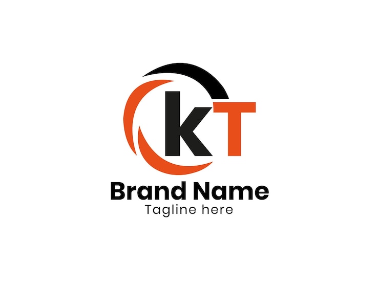 Vector carta creativa kt o tk diseño de logotipo plantilla vectorial letra inicial ilustrador de diseño de logotipo kt