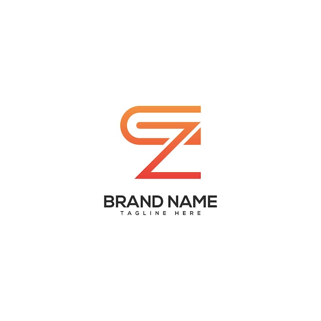 Carta creativa moderna GZ ZG elemento vectorial del diseño del logotipo Iniciales logotipo de la empresa
