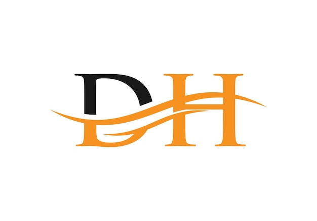 Carta DH creativa con concepto de lujo Diseño de logotipo DH moderno para identidad empresarial y empresarial
