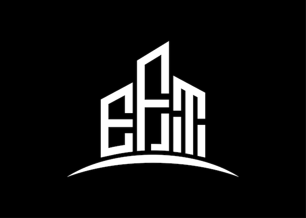 Carta EFT Monograma vectorial del edificio plantilla de diseño del logotipo Forma del edificio Logotipo EFT