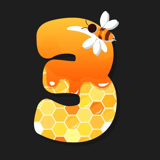 una carta está pintada con una abeja y tiene una flor en ella