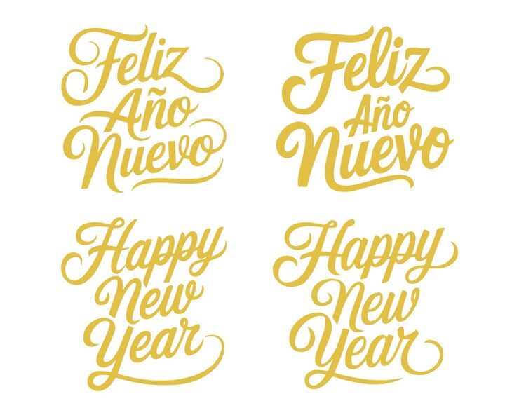Vector carta de feliz año nuevo