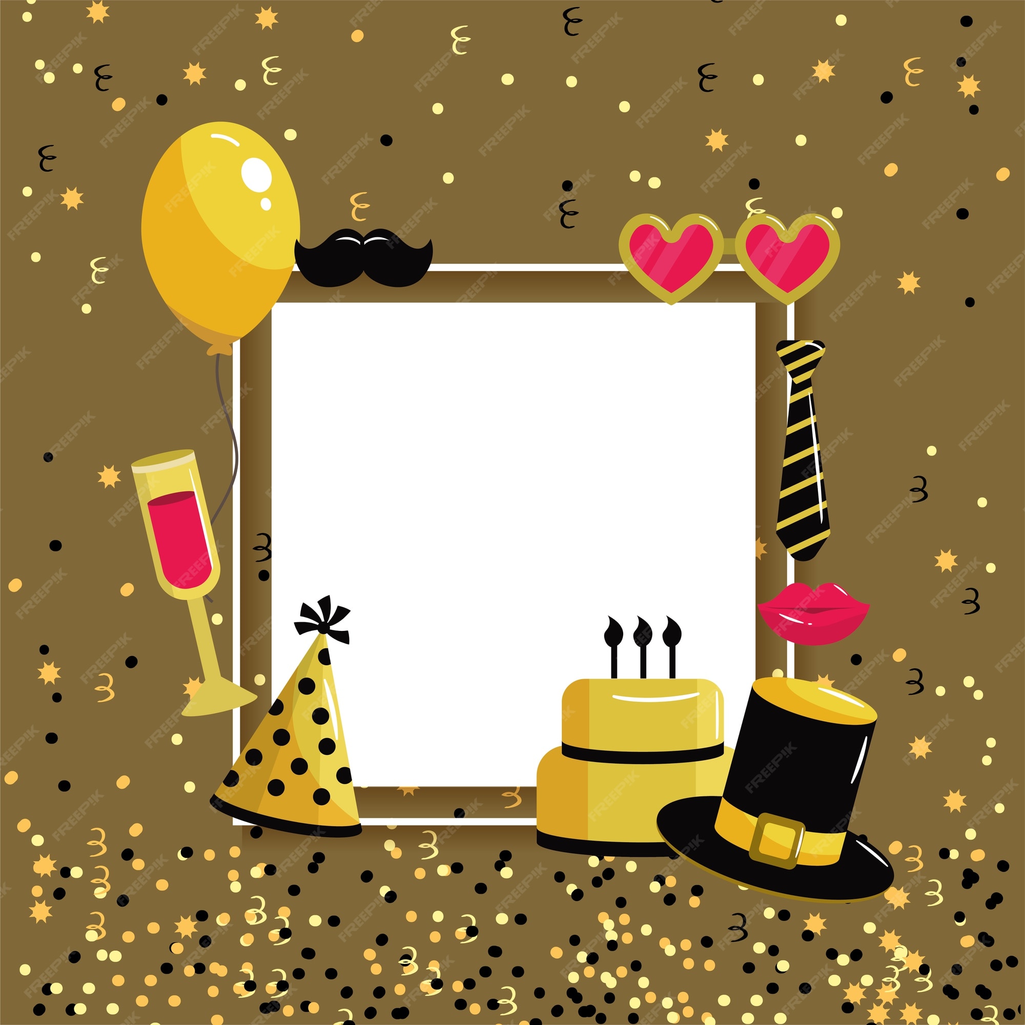 Entretener Oponerse a Viento fuerte Carta de feliz cumpleaños con estilo de decoración. | Vector Premium