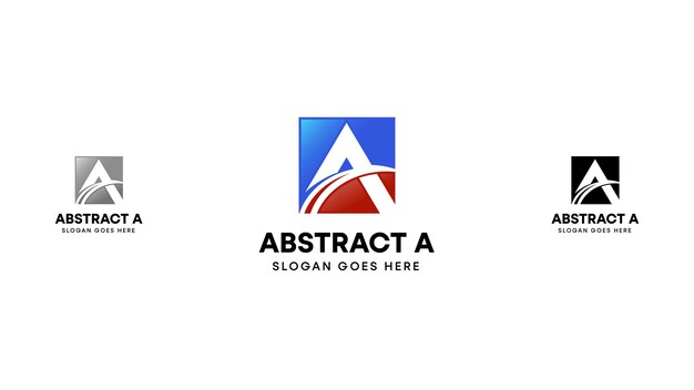 Carta de ilustración vectorial Una plantilla Diseño de logotipo moderno Símbolo de monograma abstracto con gradiente