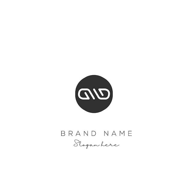 Carta inicial AD Diseño del logotipo AD plantilla del logotipo Creative y moderno logotipo AD