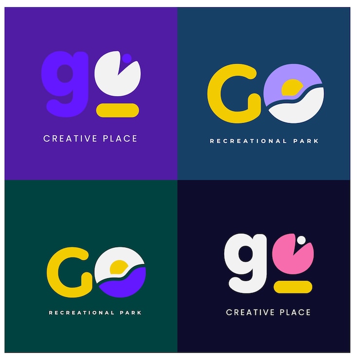 Vector carta inicial va círculo vinculado minúsculo logotipo icono azul template de diseño elemento con gradiente vec