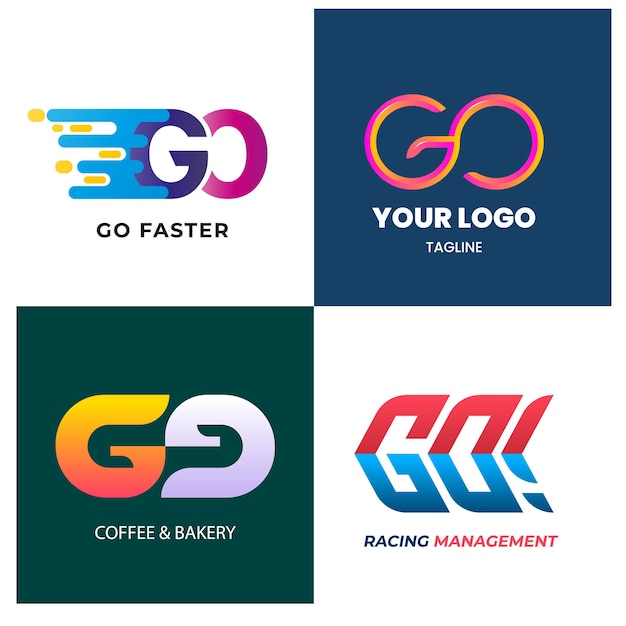 Carta inicial va Círculo vinculado minúsculo Logotipo icono azul Template de diseño Elemento con gradiente Vec