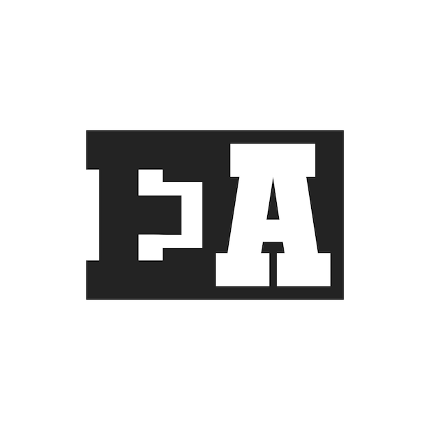 Carta inicial de la plantilla de diseño del logotipo de EA