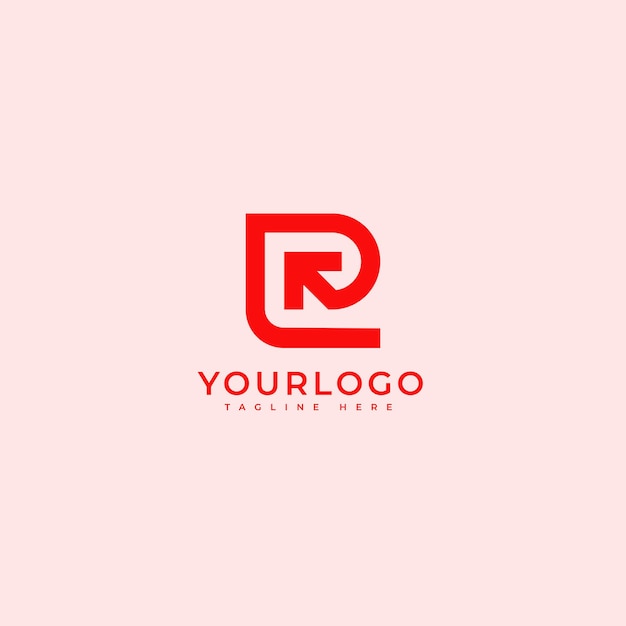Carta inicial R Flecha Diseño del logotipo Icono del vector de crecimiento e