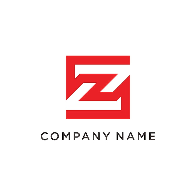 Carta inicial Z Zigzag con un simple logotipo de estilo de línea moderna