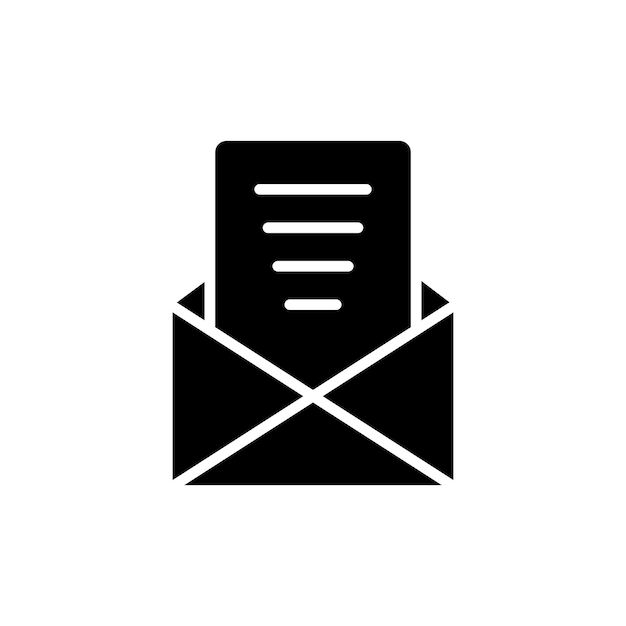 Carta de invitación para un evento Conjunto de íconos Tarjeta postal de corazón Mensaje símbolo vectorial en negro Estilo lleno y delineado Sello de sobre de correo de amor