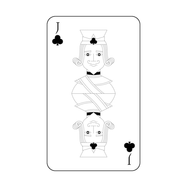 La carta de juego es el jack negro de palos