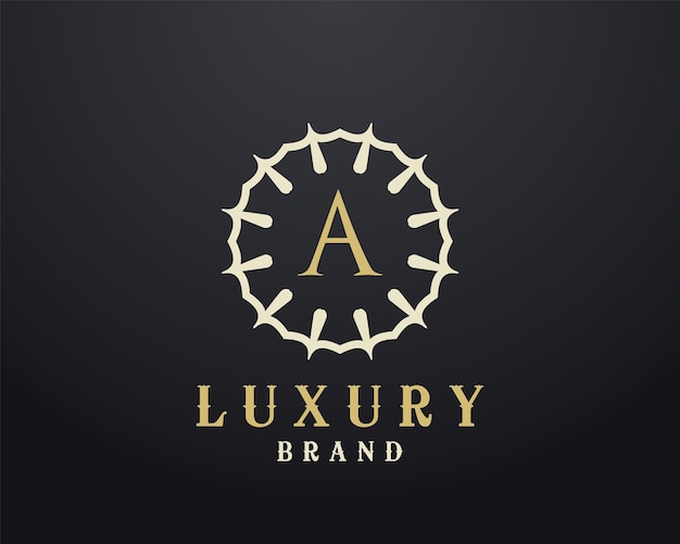 Carta de lujo Un diseño de logotipo vectorial de monograma mandala y logotipo ornamental