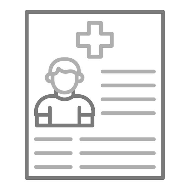 una carta médica con un símbolo médico y una carta médica