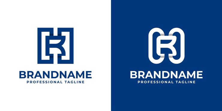 Vector carta moderna hr monograma logotipo adecuado para negocios con las iniciales hr o rh